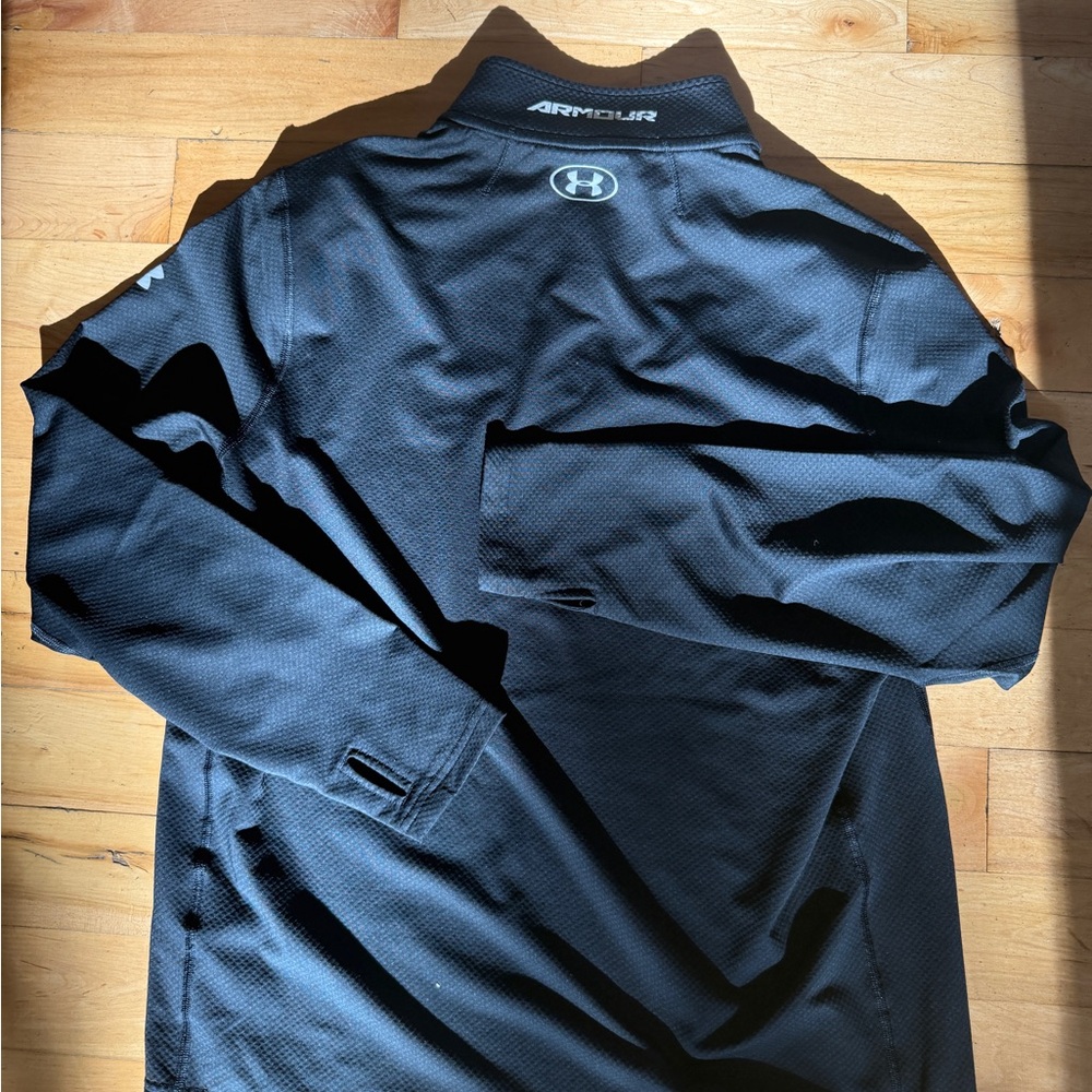 Boston University Under Armour Men's Black Quarter-Zip Jacket Large - Picture 5 of 7